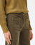 Pantalon velours coupe large taille haute, stature moyenne (kaki)