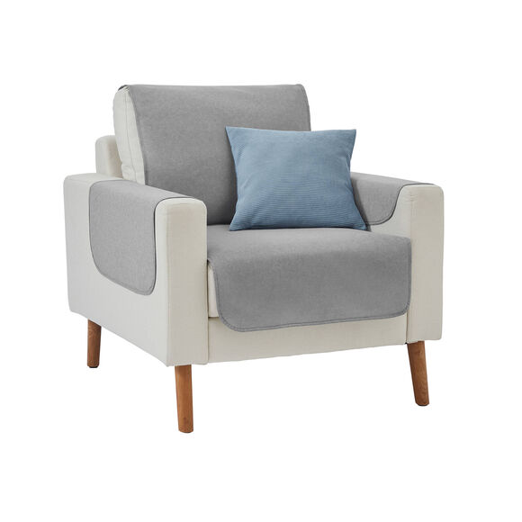 Slipvrije salonbescherming, faux-uni collectie (grijs)