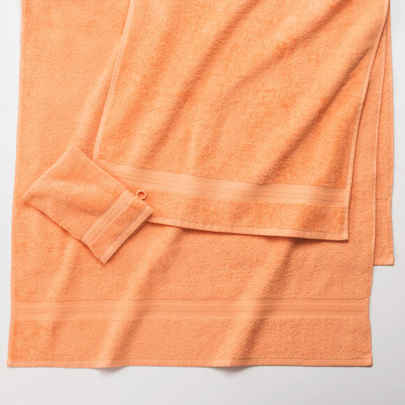 Collection serviettes de bain unies 420 g/m2 confort moelleux (abricot)