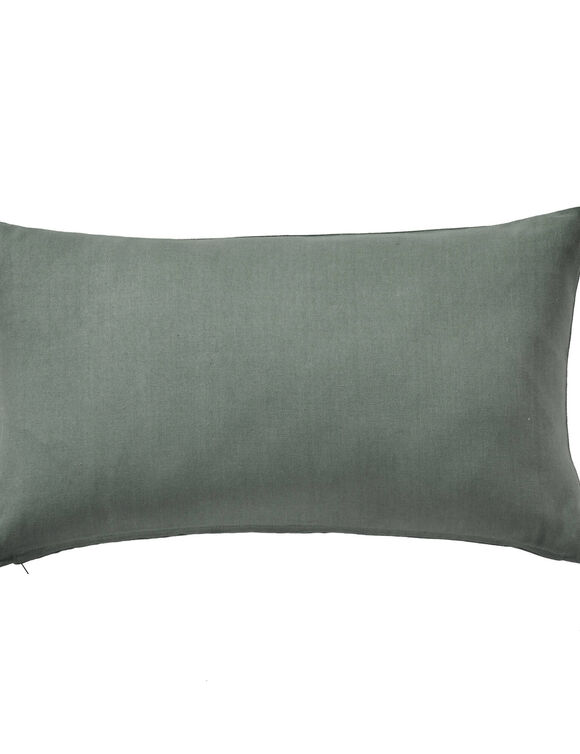 Effen kussenhoes van bachette - set van 2 (eucalyptus)