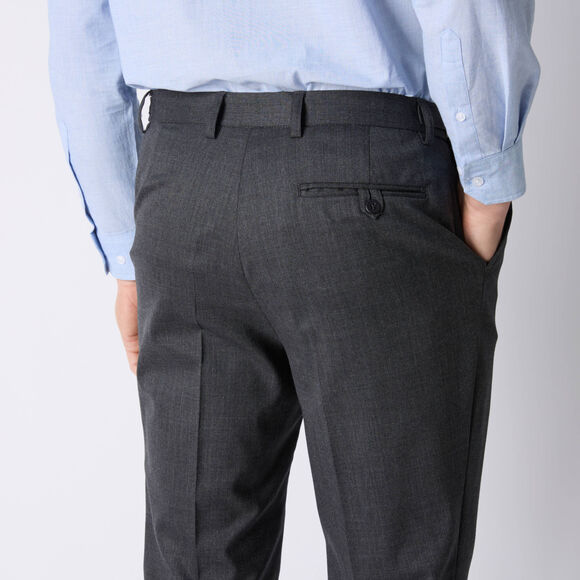 Pantalon ville ceinture ajustable boucle - polylaine (gris anthracite)