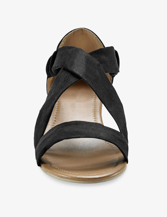 Sandalen met sleehak (zwart)