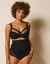Soutien-gorge grand maintien en maille sculptante - avec armatures (noir)