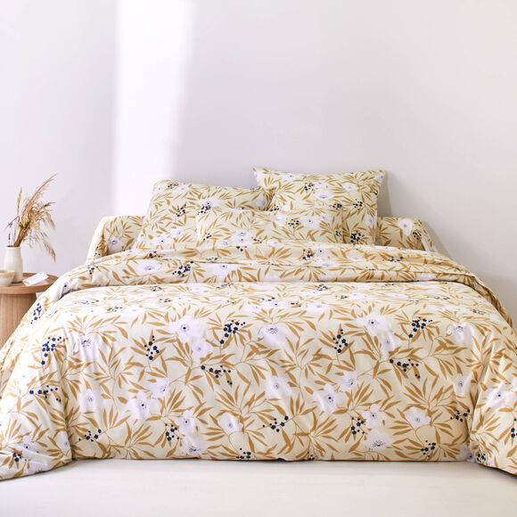Bedlinnen Anna, in bedrukt katoen (beige)