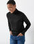Pull col roul&eacute;, toucher doux (noir)