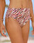 Culotte de bain taille haute Vinia, coulissée côtés (écru / chocolat)