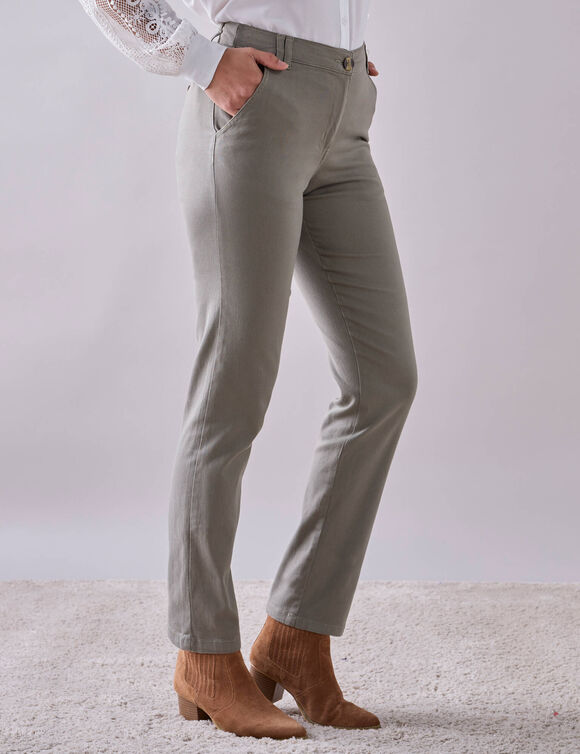 Pantalon chino stretch (bronze)