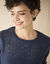 Trui met details in pointelletricot (marine)