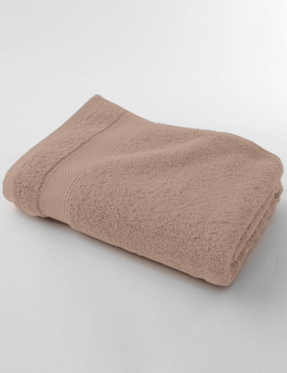 Collection serviettes de bain unies 540g/m2 confort luxe  (taupe)