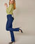 Stretchjeans in recht model met hoge taille (raw)