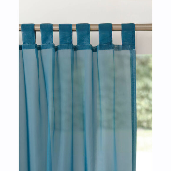 Panneau voile uni finition pattes (bleu canard)