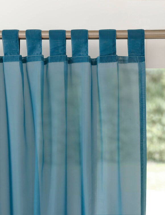 Panneau voile uni finition pattes (bleu canard)