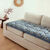 Long coussin de sol imprim&eacute; indien (bleu)