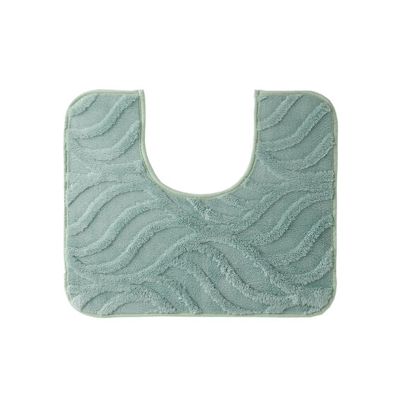 Badmatje met reli&euml;f en 'vlam' effect (groen)