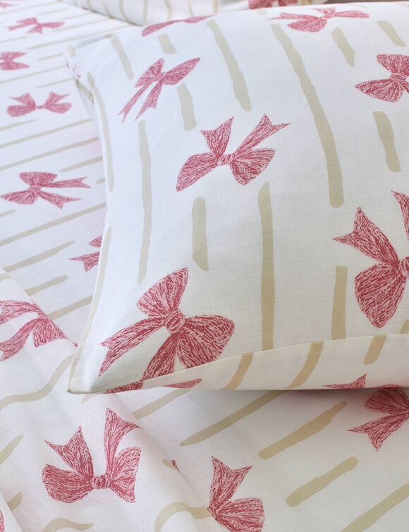 Linge de lit Nelly imprim&eacute; - coton 52 fils/cm&sup2; (rose)
