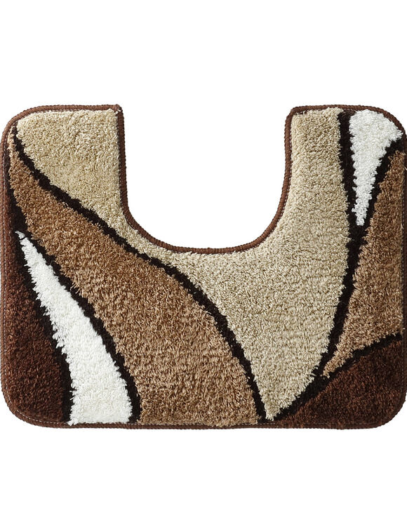 Tapis de bain motif végétal (marron)