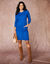 Trui-jurk met zakken (blauw)