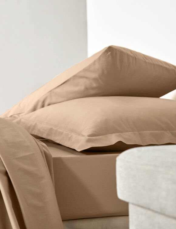 Linge de lit uni - polyester-coton 57 fils/cm&sup2; (gr&egrave;ge)