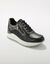 Leren sneakers met doorloopzool (zwart)