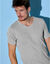 T-shirt met V-hals - herenondergoed, set van 3 (chiné grijs)