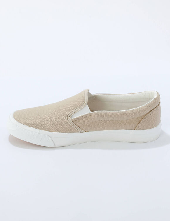 Slip-on sneakers in canvas (vlaskleur)