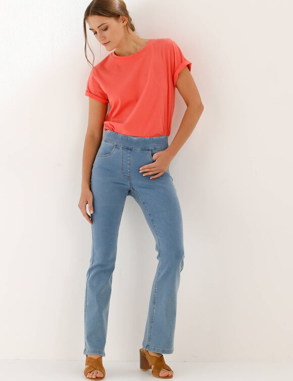 Jean bootcut ultra confort, petite stature (bleached)