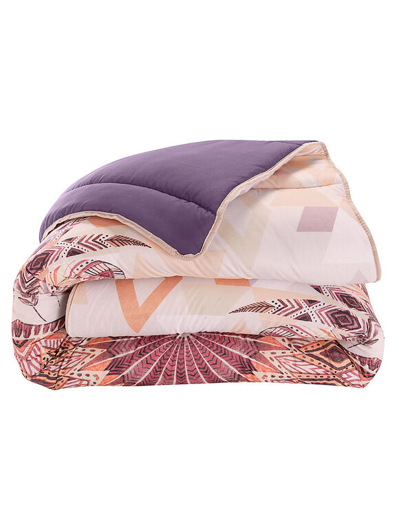 Couette microfibre imprimé Attrape-rêves 200 g/m² (parme)