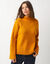 Pull loose col montant, manches larges (jaune)