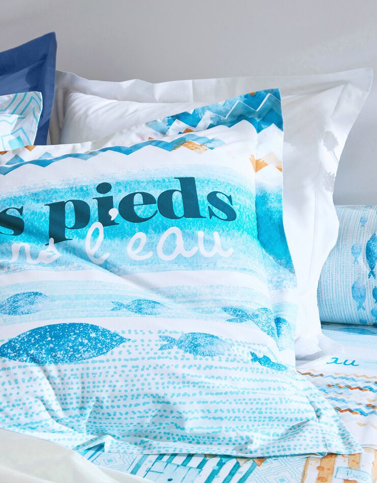 Linge de lit Stella - coton, bleu Linge de lit Stella - coton, bleu, hi-res image number 1
