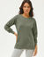 Sweater in molton, tunieklengte (kaki)