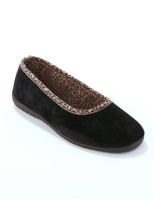 Chaussons ballerines biais léopard (zwart)