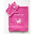 Collectie in badstof voor kids, geborduurde eenhoorn, gepersonaliseerd (fuchsia)