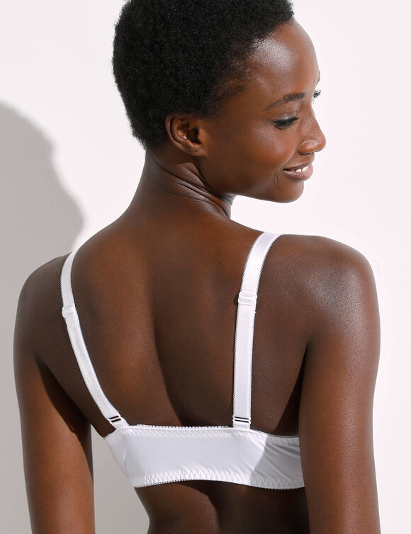 Beha met kant en sluiting vooraan - met beugels (wit)