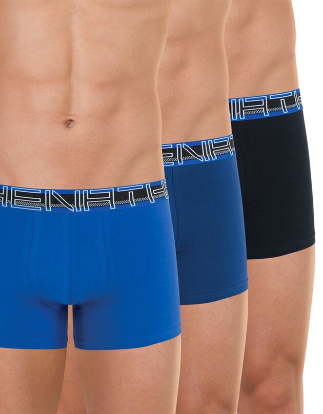 Set van 3 shorty's Full Stretch (zwart + marine + blauw)