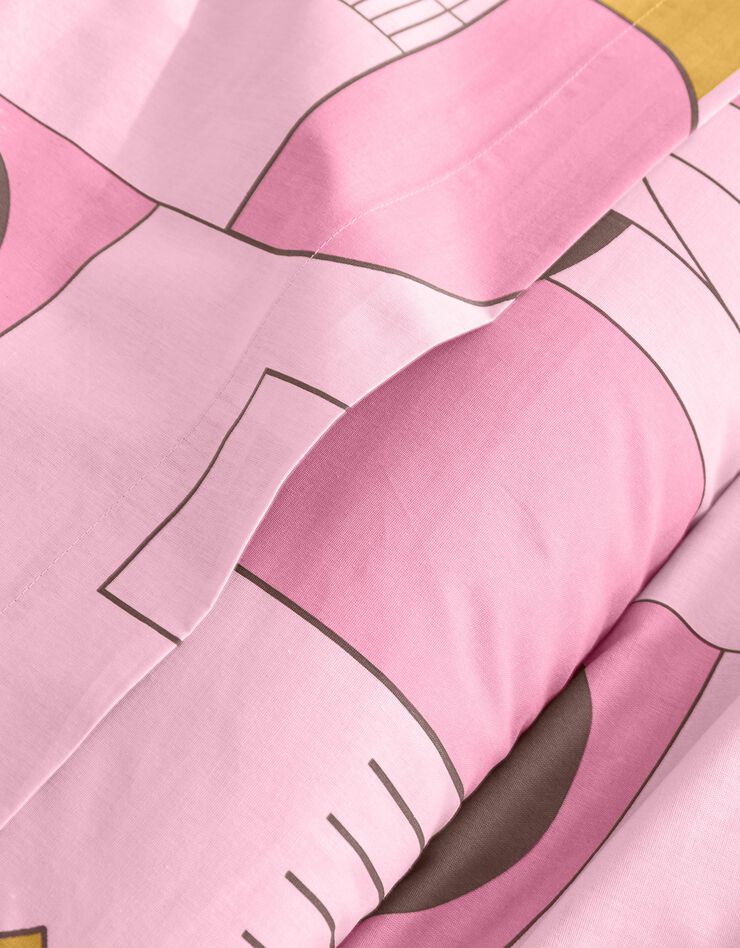 Bedrukt bedlinnen Lorenzo - katoen, roze Bedrukt bedlinnen Lorenzo - katoen, roze, hi-res image number 4