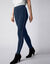 Legging uni bande c&ocirc;t&eacute; brillante, maille (marine)