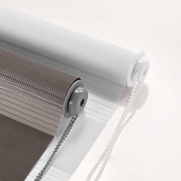 Store jour/nuit &agrave; clipser (blanc)