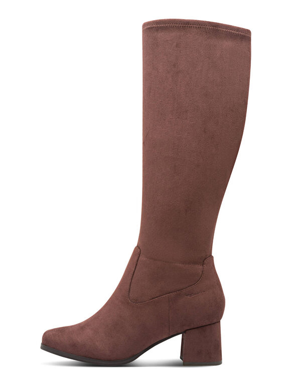 Comfortabele boots met sleehak - bruin (bruin)