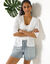 Gilet maille fantaisie (blanc)