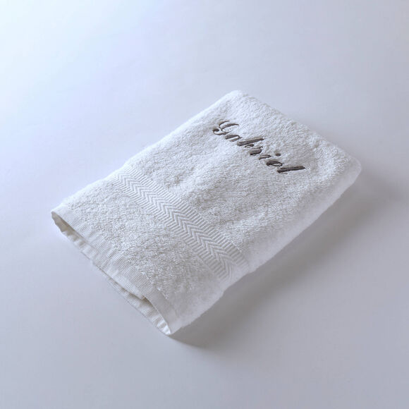 Collection serviettes de bain personnalisables confort moelleux (blanc)
