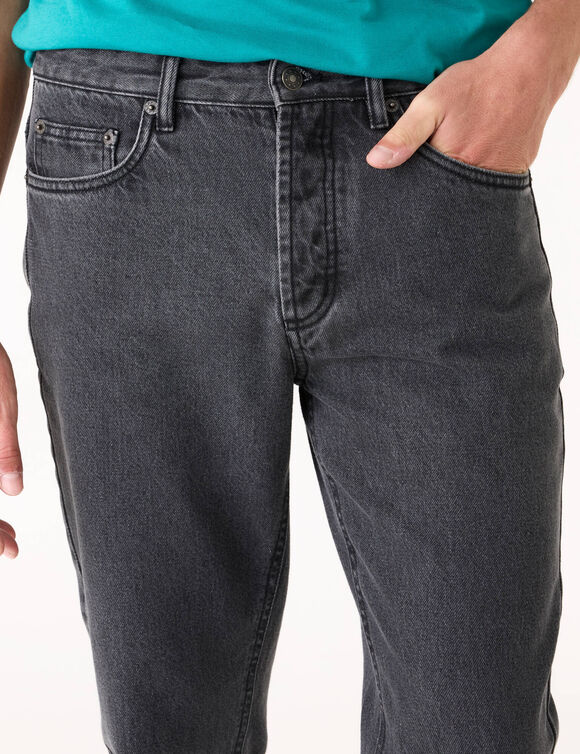 Jean droit basique 100% coton - L32 (gris)