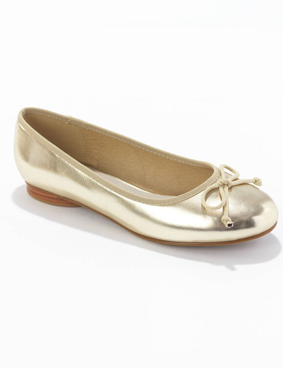 Platte ballerina's (goudkleurig)