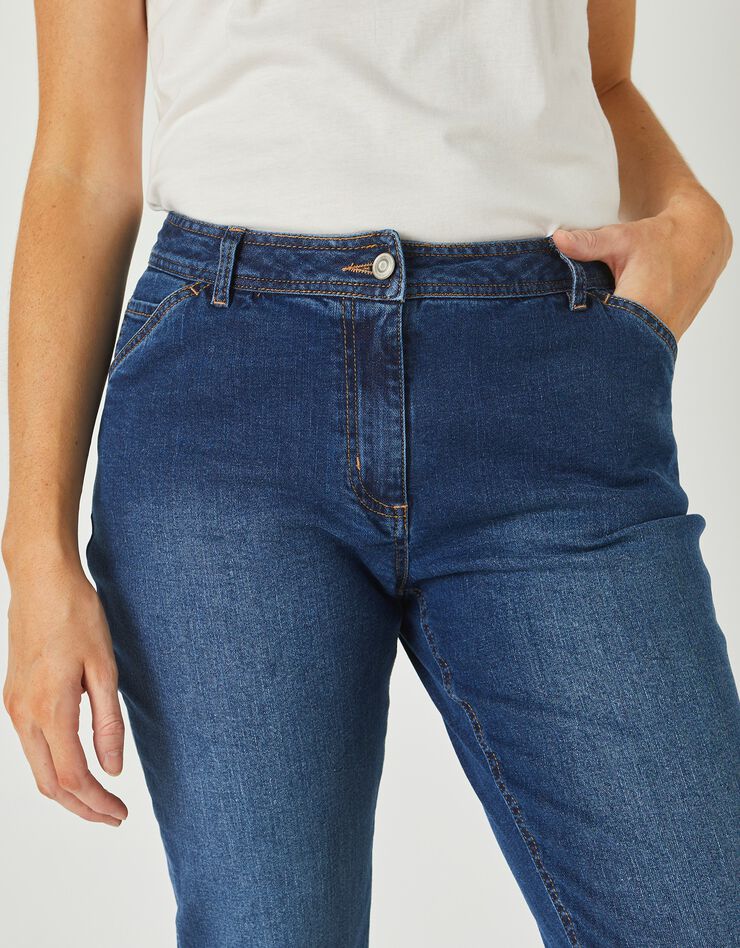 Pantalon mom, denim stretch (stone)