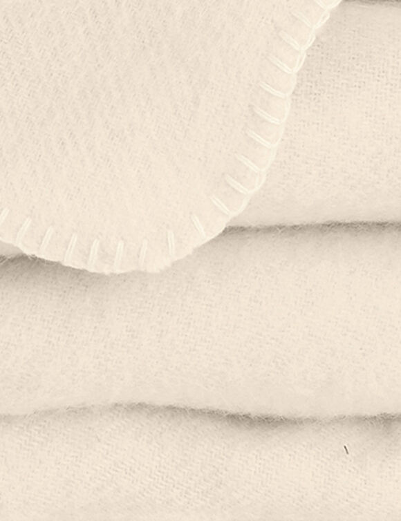 Deken in zuiver biowol, made in France (naturel)