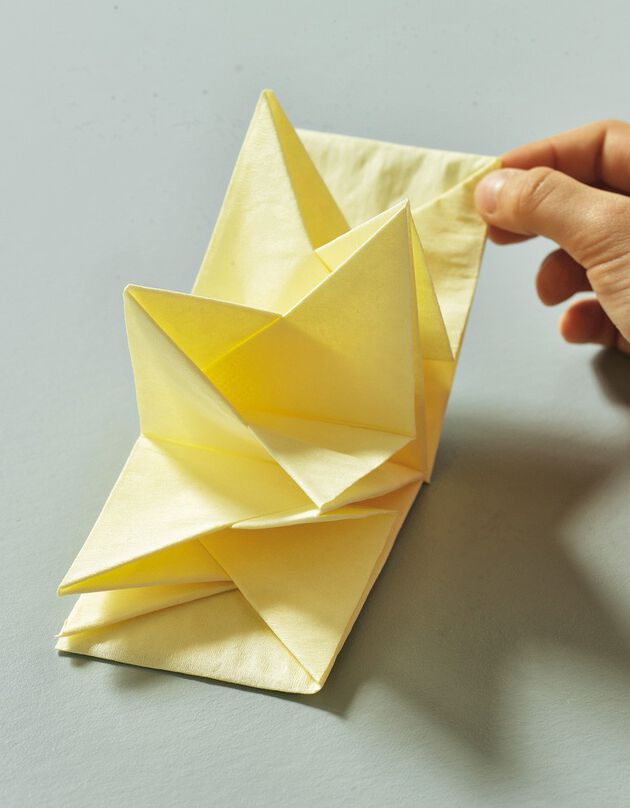 Lot de 12 serviettes prépliées (beige)