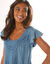 Jurk in jeans met macramé (bleached)