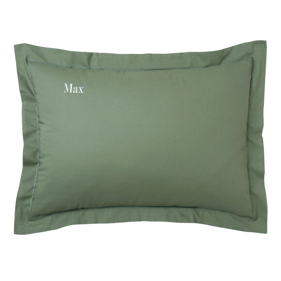 Taie d'oreiller coton, personnalisable  (eucalyptus)