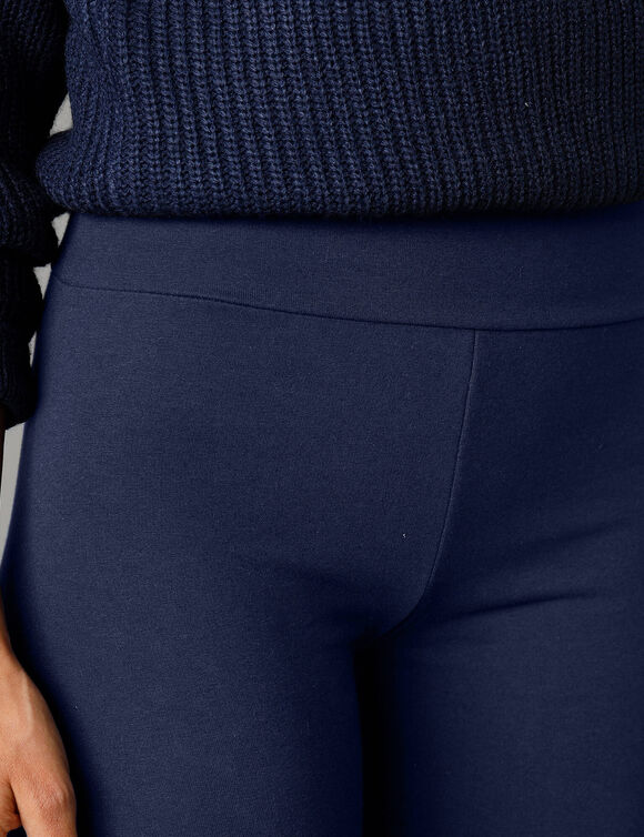 Legging taille haute sp&eacute;cial froid, molleton gratt&eacute; (marine)