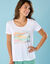 T-shirt voor Kleine Lengtes, korte mouwen en geplaatste mouwen (wit)