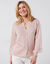 Vest met knoopsluiting en geschulpte afwerking, pointelletricot met mohairtouch (poederroze)